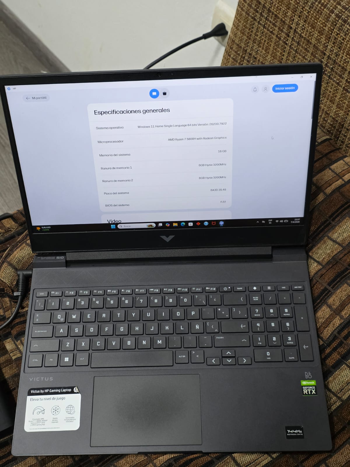 Hp victus RTX 3050 | Ryzen 7 5800H | 16GB RAM | 512GB SSD